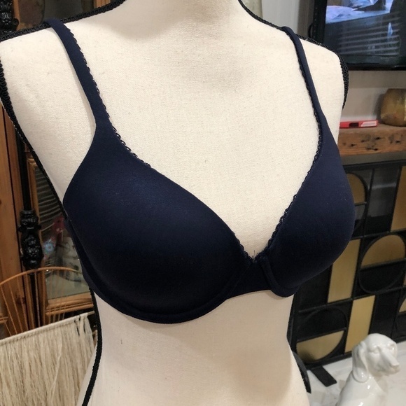 Victoria's Secret Body by Victoria Lined Perfect Coverage Navy/Beige Bra Bundle - Picture 4 of 13